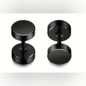 BNIB - Surgical Stainless Steel Dot Stud Earrings - Black